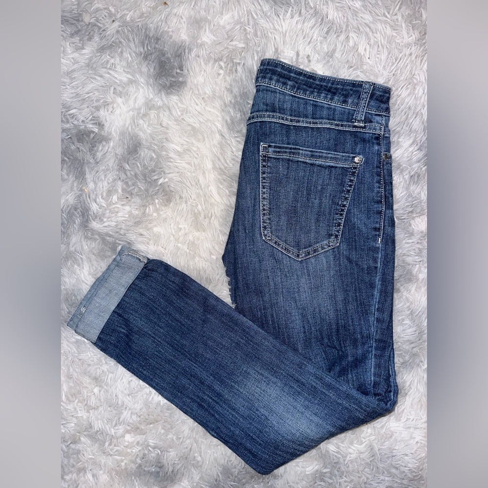 Women’s Lauren Conrad Cuffed Skinny Ankle Jeans - EUC Size 4